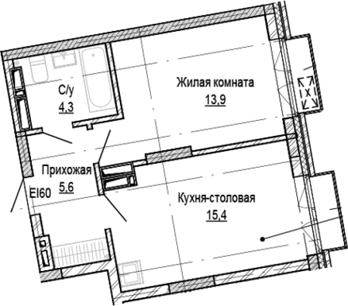 Продажа 1-комнатной в&nbsp;жилом комплексе «Кварталы Немировича»