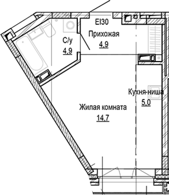 Продажа 1-комнатной студии в&nbsp;жилом комплексе «Кварталы Немировича»