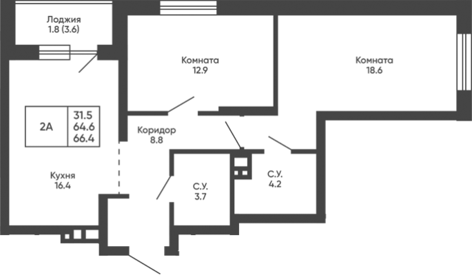 Продажа 2-комнатной в&nbsp;жилом комплексе «Башни Дзен»
