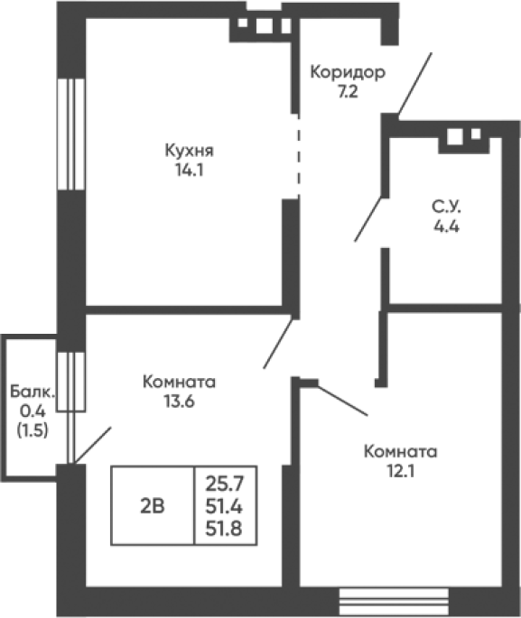 Продажа 2-комнатной в&nbsp;жилом комплексе «Башни Дзен»