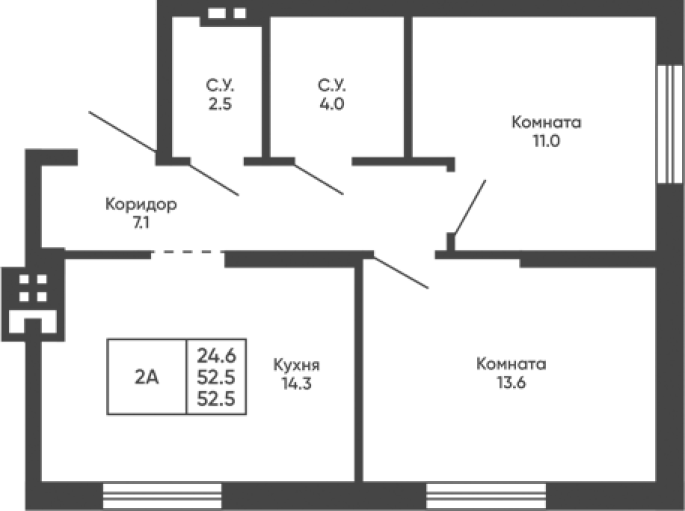 Продажа 2-комнатной в&nbsp;жилом комплексе «Башни Дзен»