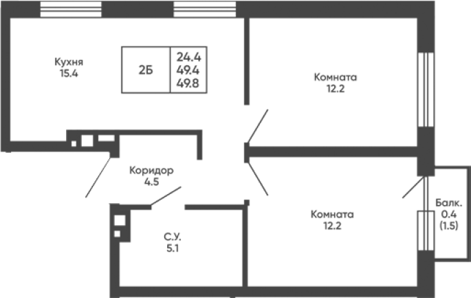 Продажа 2-комнатной в&nbsp;жилом комплексе «Башни Дзен»