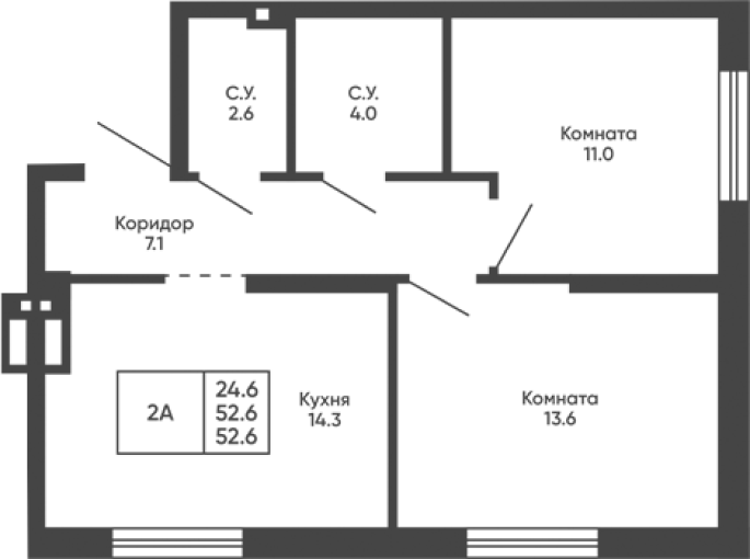 Продажа 2-комнатной в&nbsp;жилом комплексе «Башни Дзен»