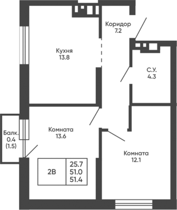 Продажа 2-комнатной в&nbsp;жилом комплексе «Башни Дзен»