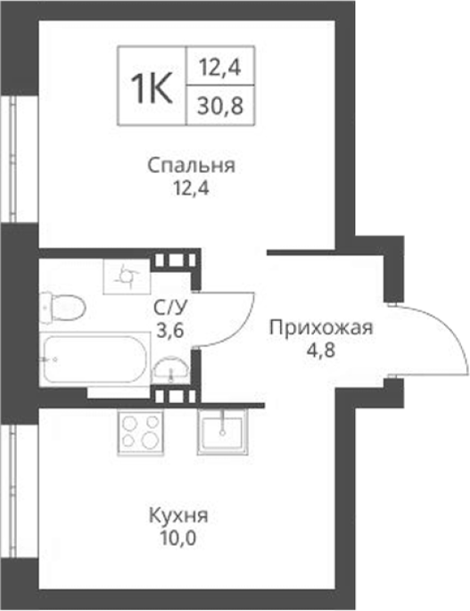 Продажа 1-комнатной в&nbsp;жилом комплексе «Экоград 12 дворов»