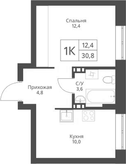 Продажа 1-комнатной в&nbsp;жилом комплексе «Экоград 12 дворов»