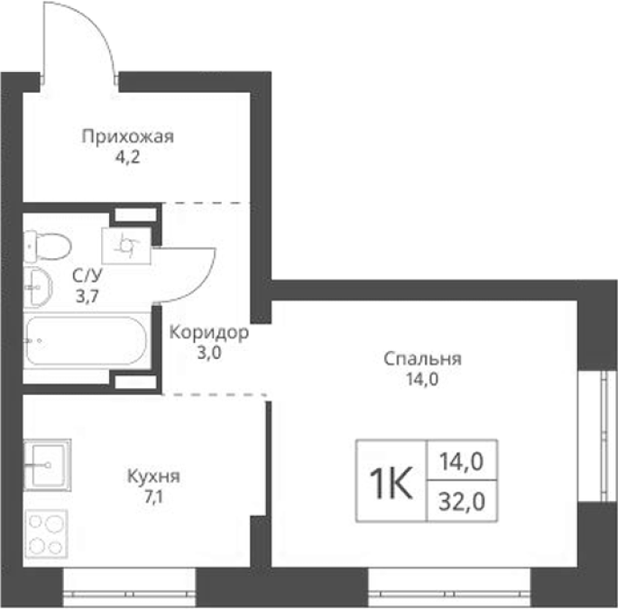 Продажа 1-комнатной в&nbsp;жилом комплексе «Экоград 12 дворов»