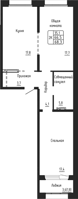 Продажа 2-комнатной в&nbsp;жилом комплексе «Гренландия»