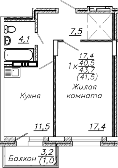 Продажа 1-комнатной в&nbsp;жилом комплексе «Авиастроителей»