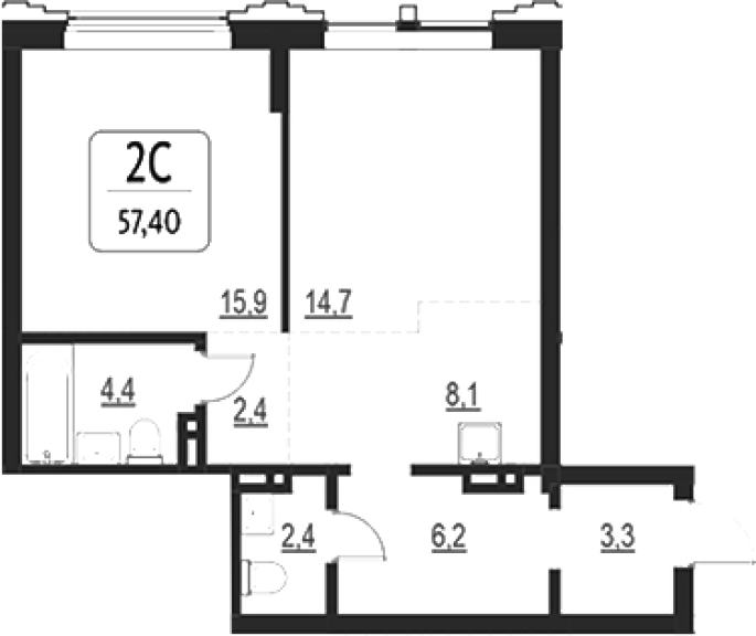 Продажа квартиры свободной планировки в&nbsp;жилом комплексе «Первый»