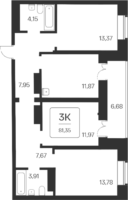 Продажа 3-комнатной в&nbsp;жилом комплексе «Сакура парк»