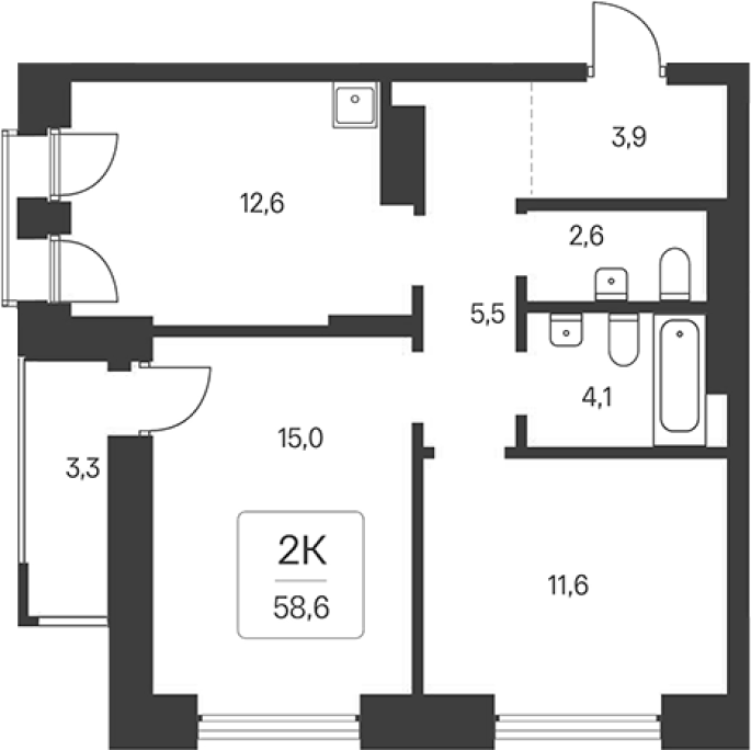 Продажа 2-комнатной в&nbsp;жилом комплексе «Расцветай на Кропоткина»