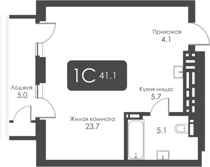 Продажа 1-комнатной студии в&nbsp;жилом комплексе «City Towers»