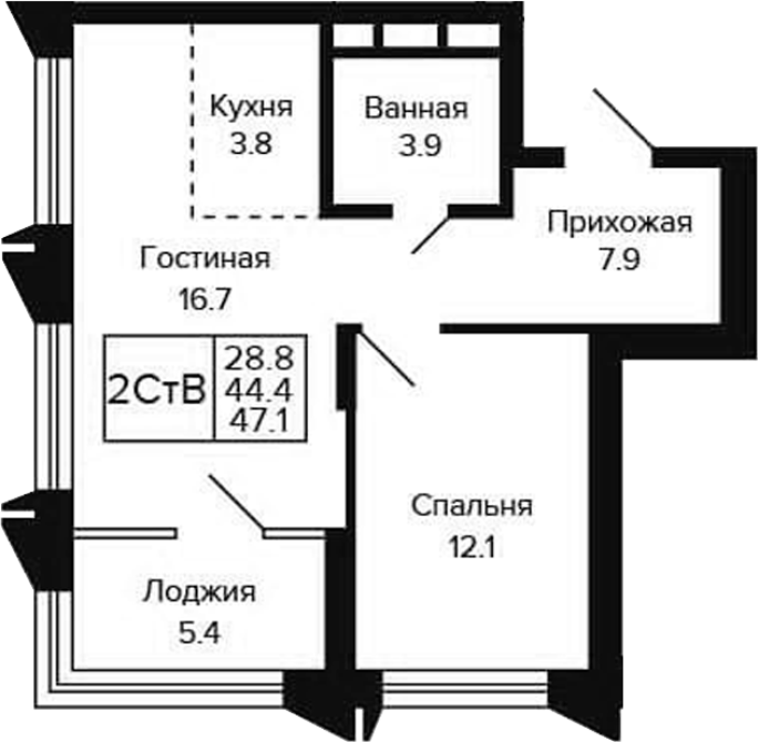 Продажа 2-комнатной студии в&nbsp;жилом комплексе «Цитатум»
