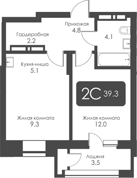 Продажа 2-комнатной студии в&nbsp;жилом комплексе «City Towers»