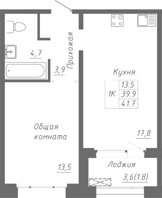 Продажа 1-комнатной в&nbsp;жилом комплексе «Гренландия»