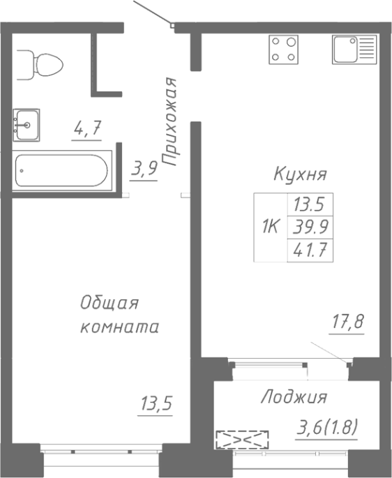 Продажа 1-комнатной в&nbsp;жилом комплексе «Гренландия»