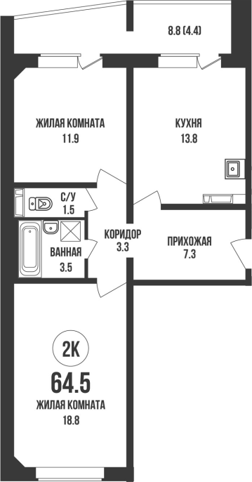 Продажа 2-комнатной в&nbsp;жилом комплексе «Династия»