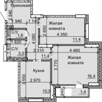 2-комнатная в жилом комлексе «Столетов»