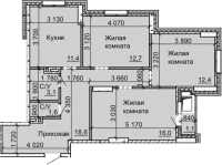 3-комнатная в жилом комлексе «Столетов»