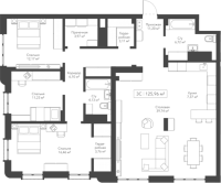 4-комнатная студия в жилом комлексе «Willart»