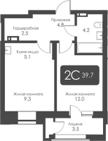 2-комнатная в жилом комлексе «City Towers»