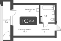 1-комнатная студия в жилом комлексе «City Towers»