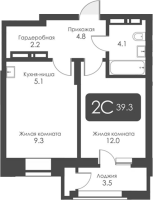 2-комнатная в жилом комлексе «City Towers»