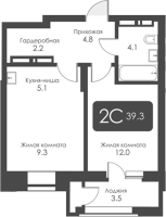 2-комнатная в жилом комлексе «City Towers»