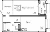 1-комнатная в жилом комлексе «Гренландия»