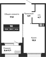1-комнатная в жилом комлексе «Гренландия»
