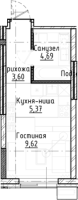 1-комнатная студия в жилом комлексе «Город-на-озере»