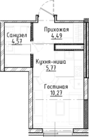 1-комнатная студия в жилом комлексе «Город-на-озере»