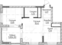 2-комнатная в жилом комлексе «Город-на-озере»