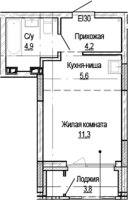 1-комнатная студия в жилом комлексе «Кварталы Немировича»