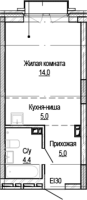 1-комнатная студия в жилом комлексе «Кварталы Немировича»