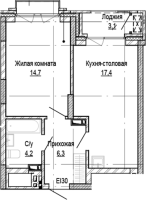 1-комнатная в жилом комлексе «Кварталы Немировича»