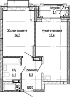 1-комнатная в жилом комлексе «Кварталы Немировича»