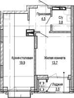 1-комнатная в жилом комлексе «Кварталы Немировича»