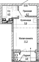 1-комнатная студия в жилом комлексе «Кварталы Немировича»