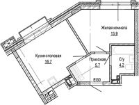 1-комнатная в жилом комлексе «Кварталы Немировича»