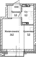 1-комнатная студия в жилом комлексе «Кварталы Немировича»