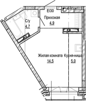 1-комнатная студия в жилом комлексе «Кварталы Немировича»