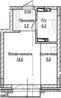 1-комнатная студия в жилом комлексе «Кварталы Немировича»