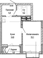 1-комнатная в жилом комлексе «Кварталы Немировича»