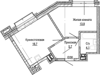 1-комнатная в жилом комлексе «Кварталы Немировича»