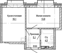1-комнатная в жилом комлексе «Кварталы Немировича»