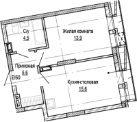 1-комнатная в жилом комлексе «Кварталы Немировича»