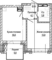 1-комнатная в жилом комлексе «Кварталы Немировича»