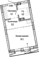 1-комнатная студия в жилом комлексе «Кварталы Немировича»